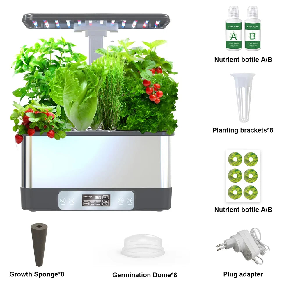 Gardening Box Hydroponics Planter Growing System with LED Grow Light Gardening Planter