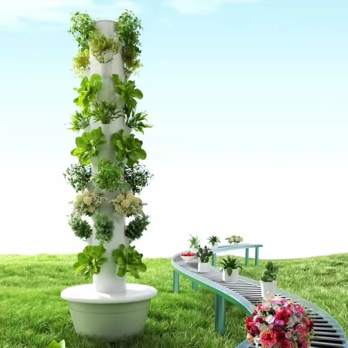 36-Pod Vertical Hydroponic Tower Garden – 9 Layer