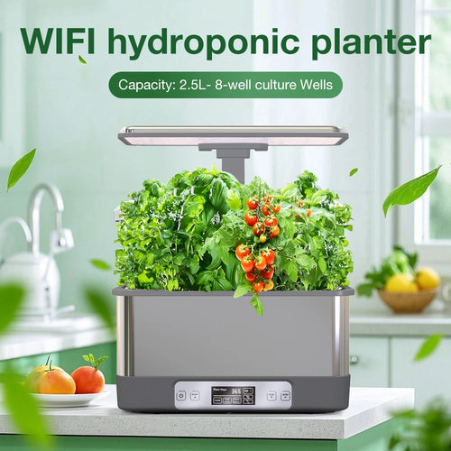 Gardening Box Hydroponics Planter Growing System with LED Grow Light Gardening Planter