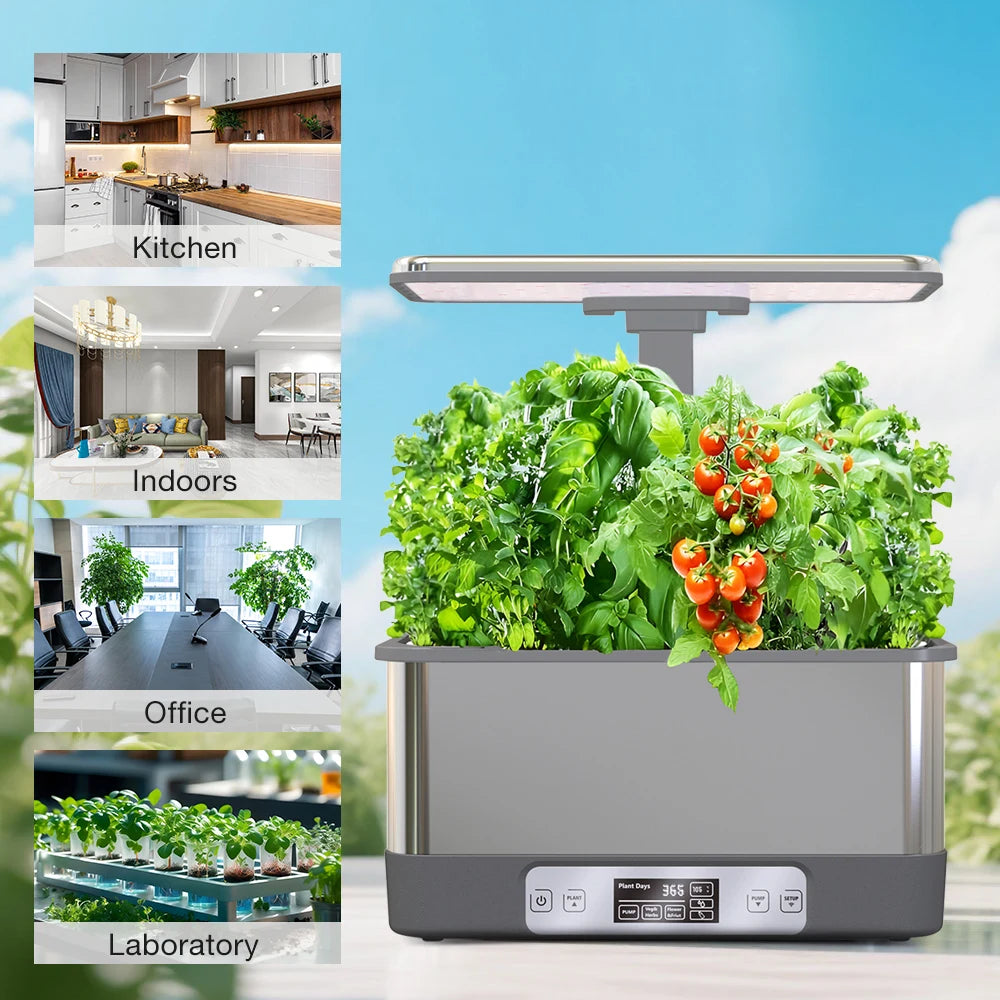 Gardening Box Hydroponics Planter Growing System with LED Grow Light Gardening Planter