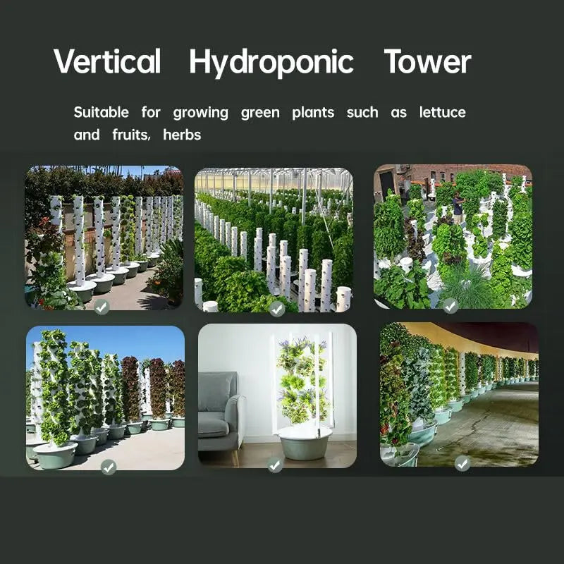 Hydroponic Growing Kit System, Tower Garden Hydroponic Tower with 4 LED Grow Lights