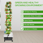 70-Pod Vertical Hydroponic Tower Garden – 14 Layer
