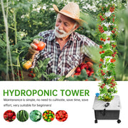 70-Pod Vertical Hydroponic Tower Garden – 14 Layer